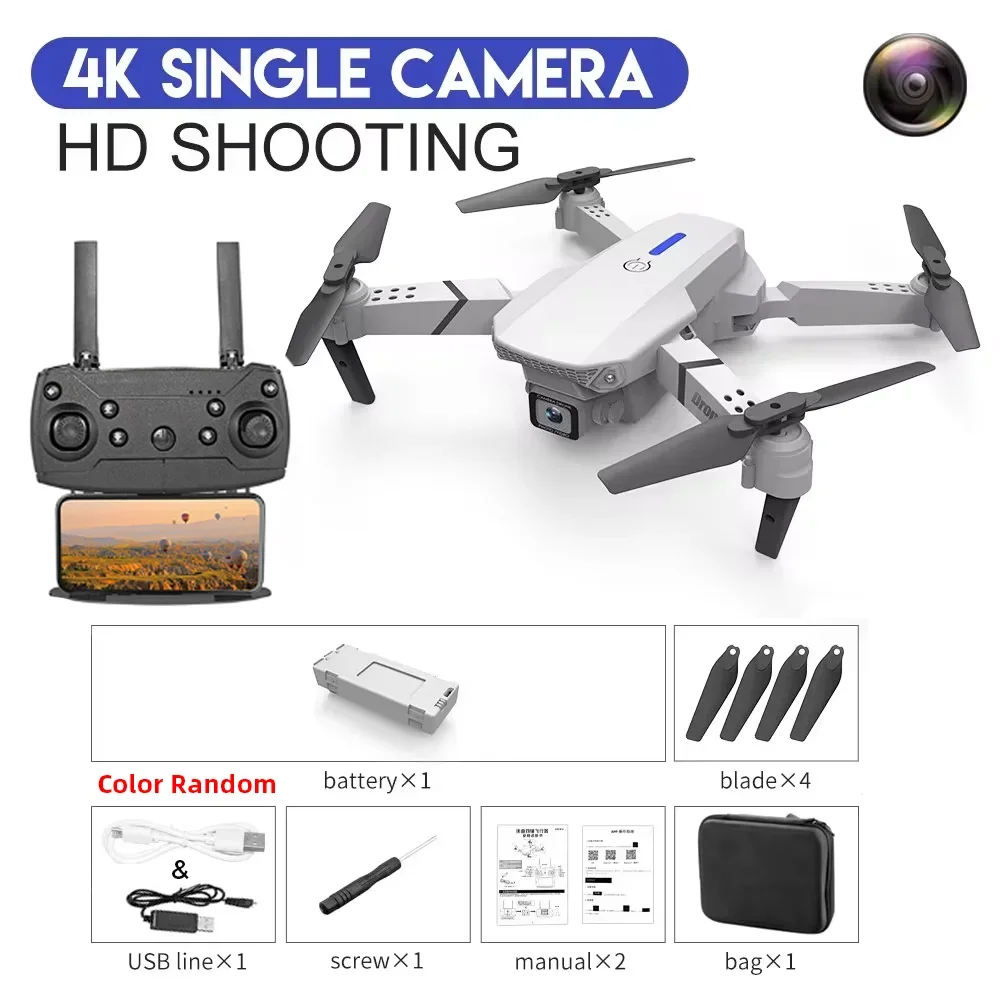 4K Dual Camera WiFi FPV Drone – HD Wide Angle Quadcopter
