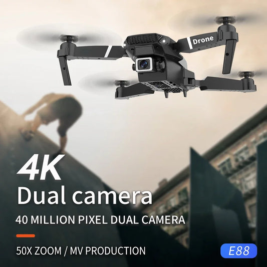 4K Dual Camera WiFi FPV Drone – HD Wide Angle Quadcopter