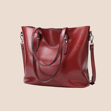 Oil Wax Leather Large Tote – Elegant Shoulder Bag For Women