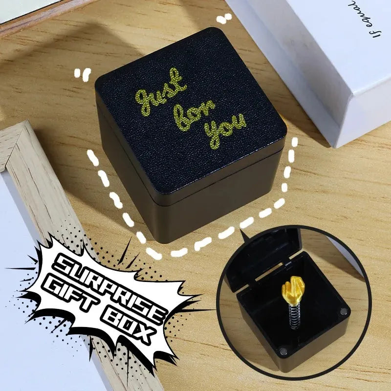 Middle Finger Prank Gift Box - Surprise Pop-Up Gag Gift