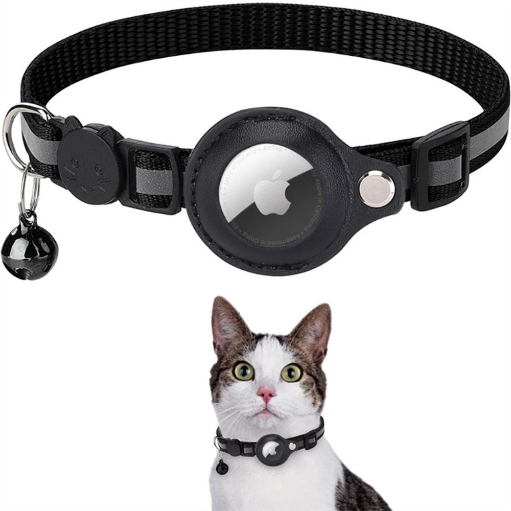 Cat AirTag Collar – Breakaway, Reflective, Adjustable, Waterproof with Bell & AirTag Holder