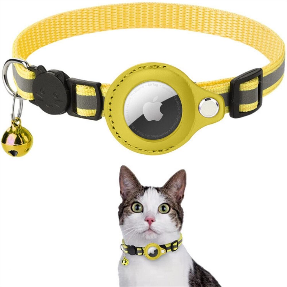 Cat AirTag Collar – Breakaway, Reflective, Adjustable, Waterproof with Bell & AirTag Holder