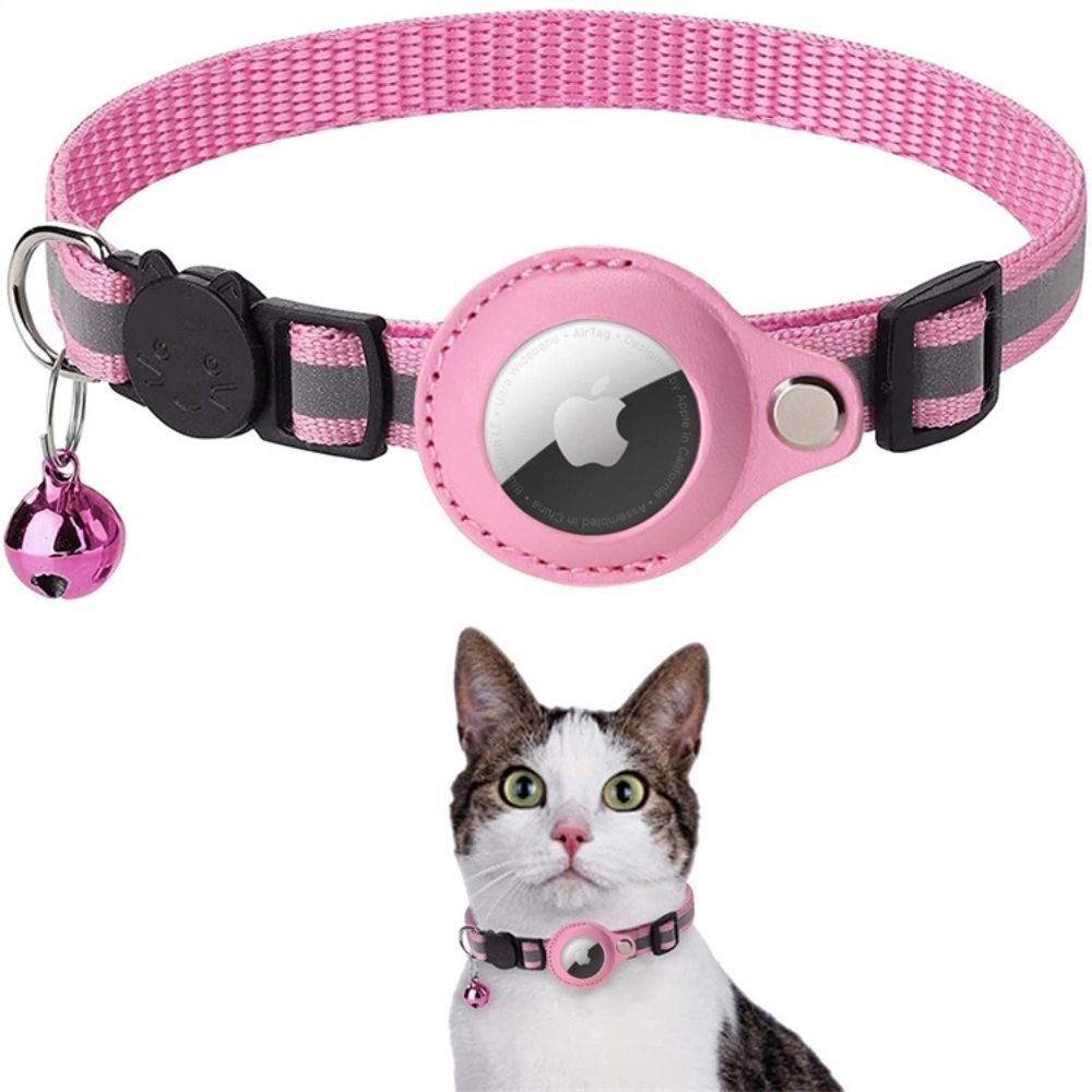 Cat AirTag Collar – Breakaway, Reflective, Adjustable, Waterproof with Bell & AirTag Holder