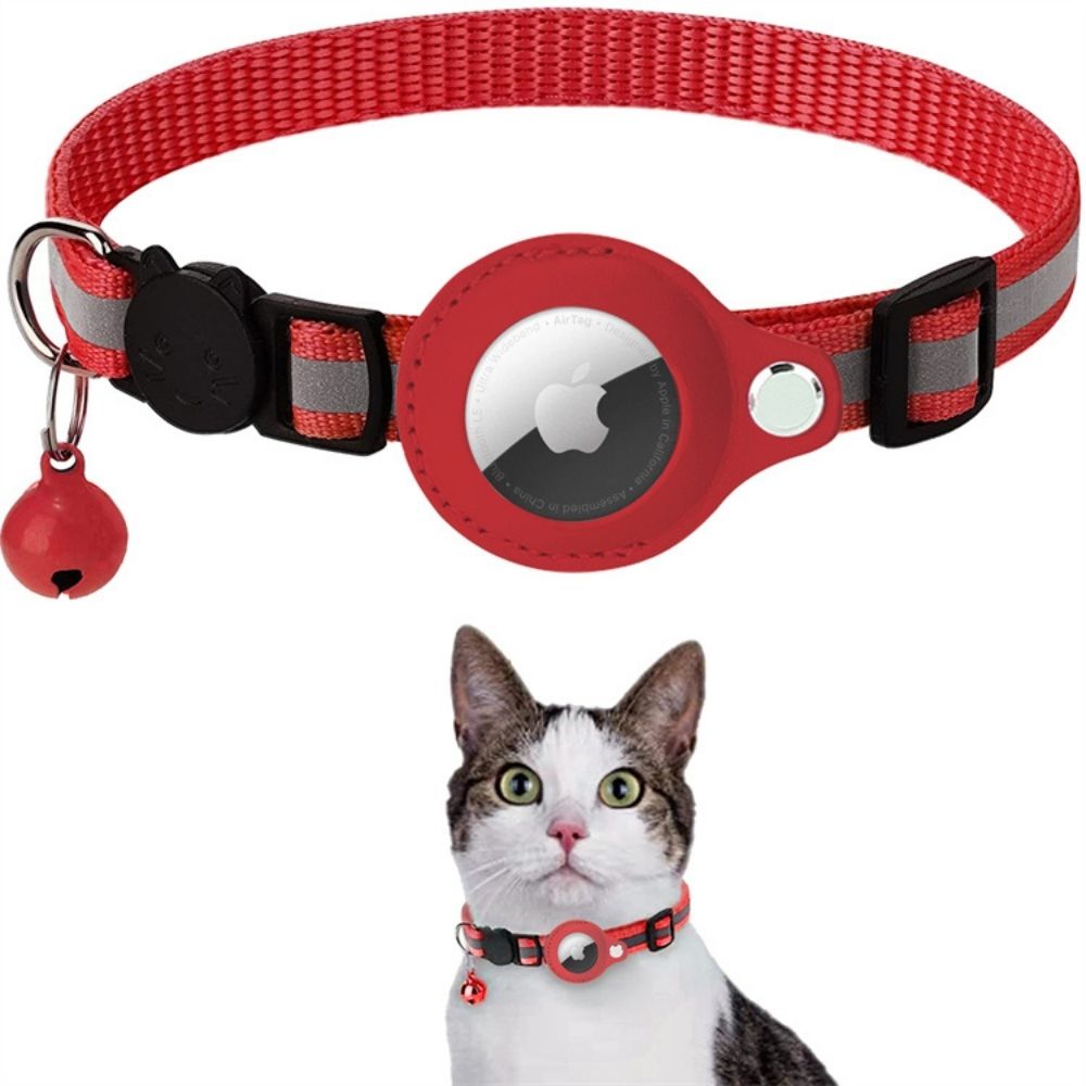 Cat AirTag Collar – Breakaway, Reflective, Adjustable, Waterproof with Bell & AirTag Holder