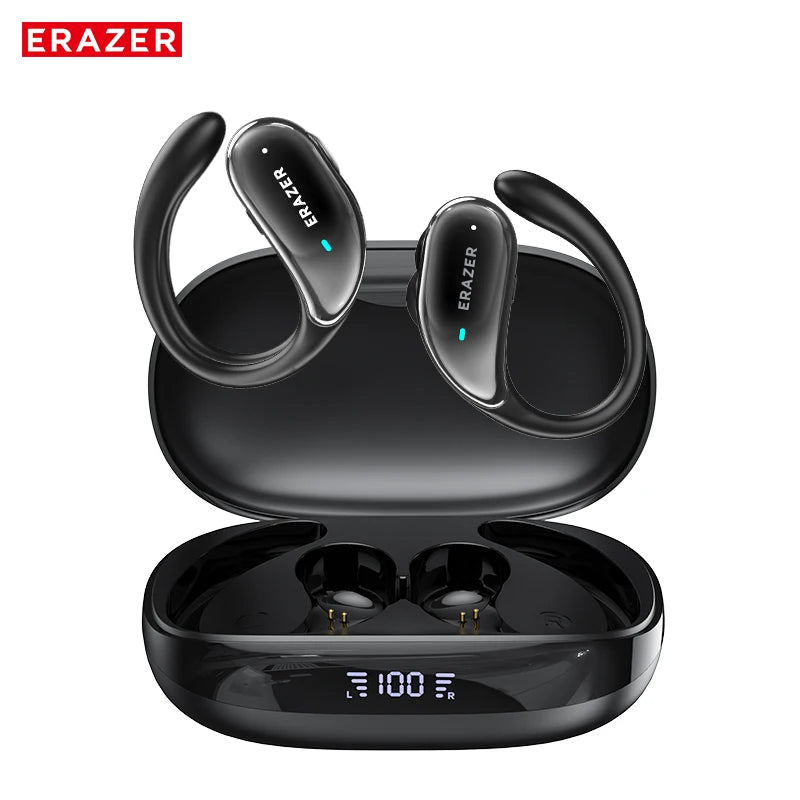 ERAZER XT80 Bluetooth 5.3 Wireless Earphones – Noise Reduction, Waterproof, Earhook Design