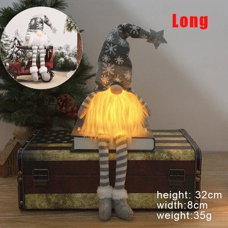 LED Christmas Gnome – Cozy Faceless Elf Decor