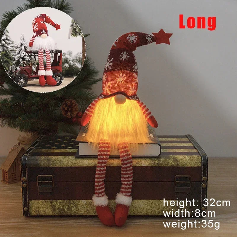 LED Christmas Gnome – Cozy Faceless Elf Decor