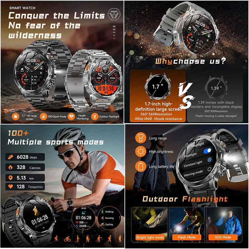 T-Rex 3 Military Smartwatch – 1000mAh, AMOLED, GPS, Waterproof