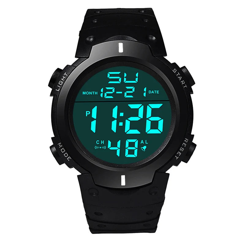 NAVIFORCE 9237 BRB Stainless Steel Strap Waterproof Quartz Wristwatch Male LCD Display Quartz Watch