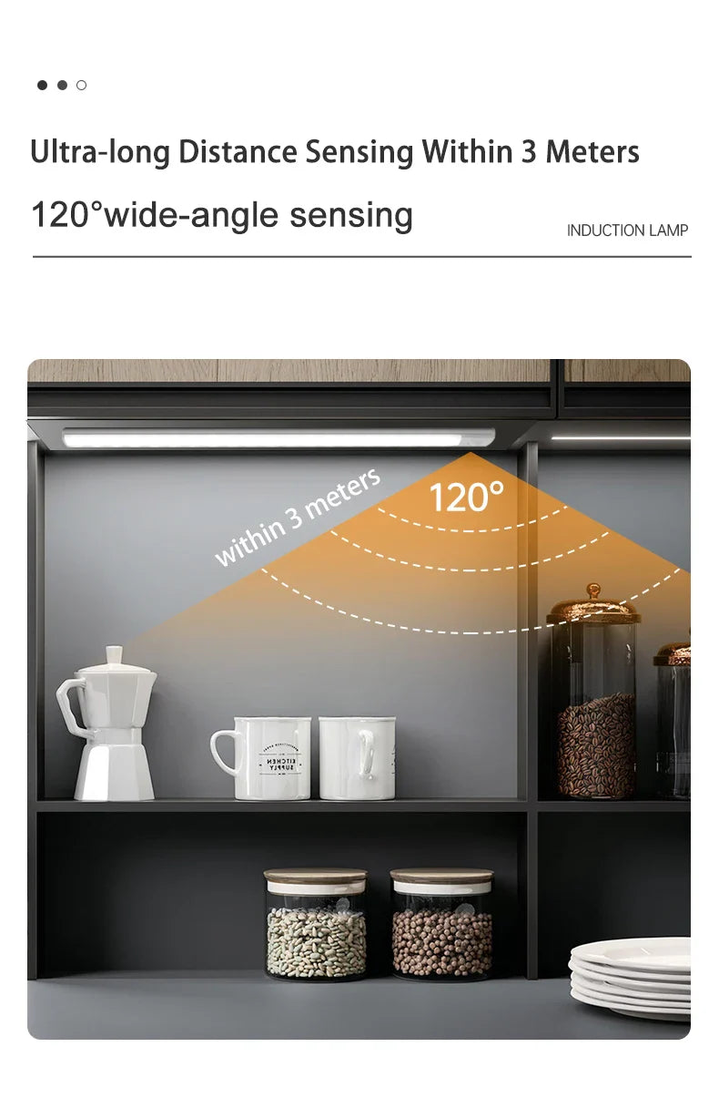 Motion Sensor Wireless LED Night Light USB Rechargeable