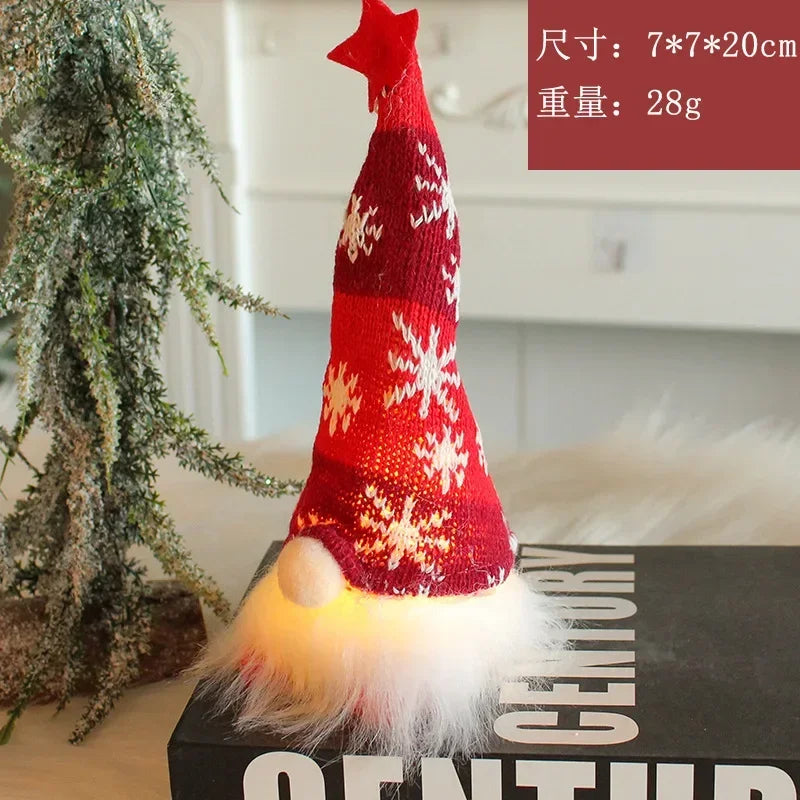 LED Christmas Gnome – Cozy Faceless Elf Decor