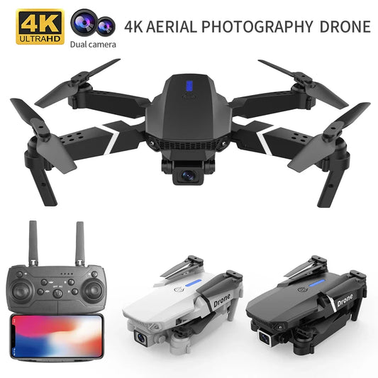 4K Dual Camera WiFi FPV Drone – HD Wide Angle Quadcopter